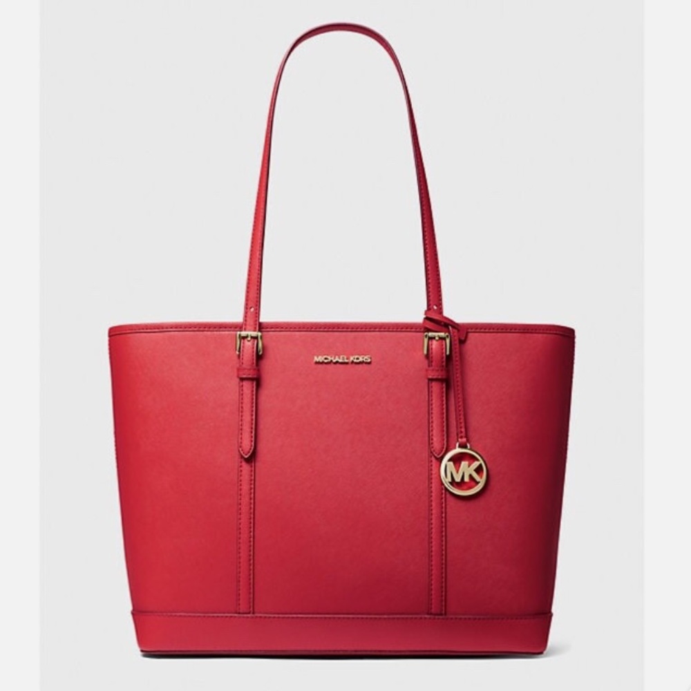 Michael Kors Large Red Leather Tote - Picture 1 of 13